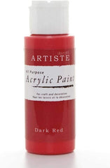 3Ace Crafts docrafts Artiste Acrylic Paint (2oz) 59ml Waterbased - Craft, Decoration - Dark Red