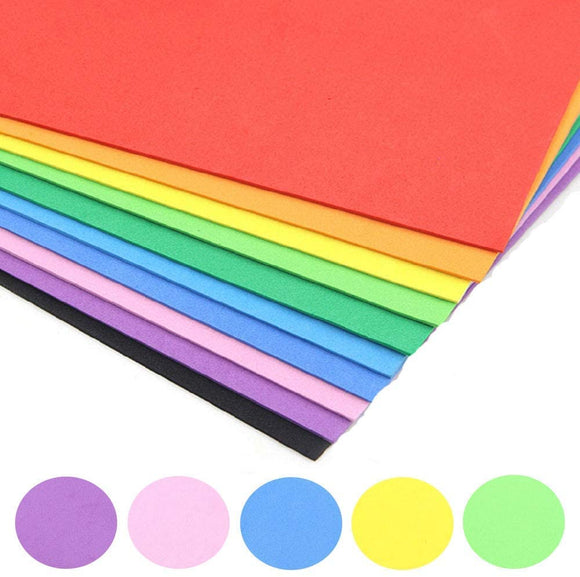 3Ace Crafts A4 Assorted Colours Pack of 10 Craft Foam Sheets for DIY Craft Activities and Supplies Foam Board - Crafting and Decorating - Sketch and Cutting Paper