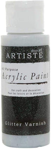 3Ace Crafts docrafts Artiste Acrylic Paint - for Craft and Decoration - Glitter Varnish - 59ml (2oz)