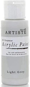 3Ace Crafts docrafts Artiste Acrylic Paint (2oz) - Quick Drying - for Craft and Decoration - Light Grey