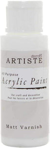 3Ace Crafts docrafts Artiste Acrylic Paint (2oz) 59ml Waterbased - Craft, Decoration - Matt Varnish