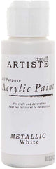 3Ace Crafts docrafts Artiste Acrylic Paint (2oz) - Quick Drying - Craft Decoration - Metallic White