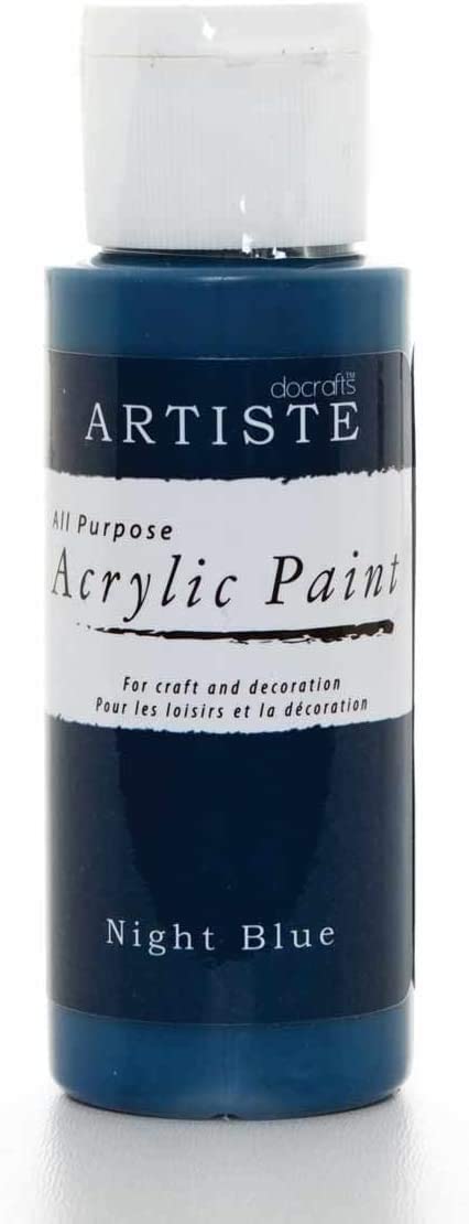 3Ace Crafts docrafts Artiste Acrylic Paint (2oz) 59ml Waterbased - Craft, Decoration - Night Blue