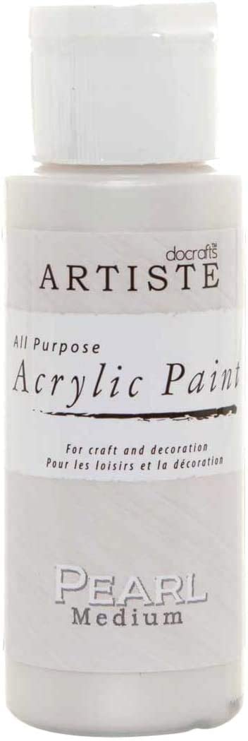 3Ace Crafts docrafts Artiste Acrylic Paint (2oz) - Quick Drying - for Craft and Decoration - Pearl Medium