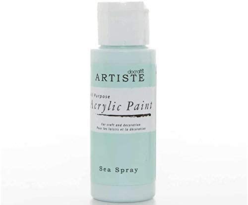 3Ace Crafts docrafts Artiste Acrylic Paint 59ml (2oz) - Quick Drying - for Craft and Decoration - Sea Spray