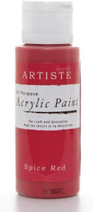 3Ace Crafts docrafts Artiste Acrylic Paint (2oz) 59ml Waterbased - Craft, Decoration - Spice Red