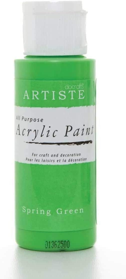 3Ace Crafts docrafts Artiste Acrylic Paint (2oz) 59ml - Waterbased - Craft, Decoration - Spring Green