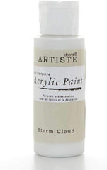 3Ace Crafts docrafts Artiste Acrylic Paint (2oz) 59ml Waterbased - Craft, Decoration - Storm Cloud