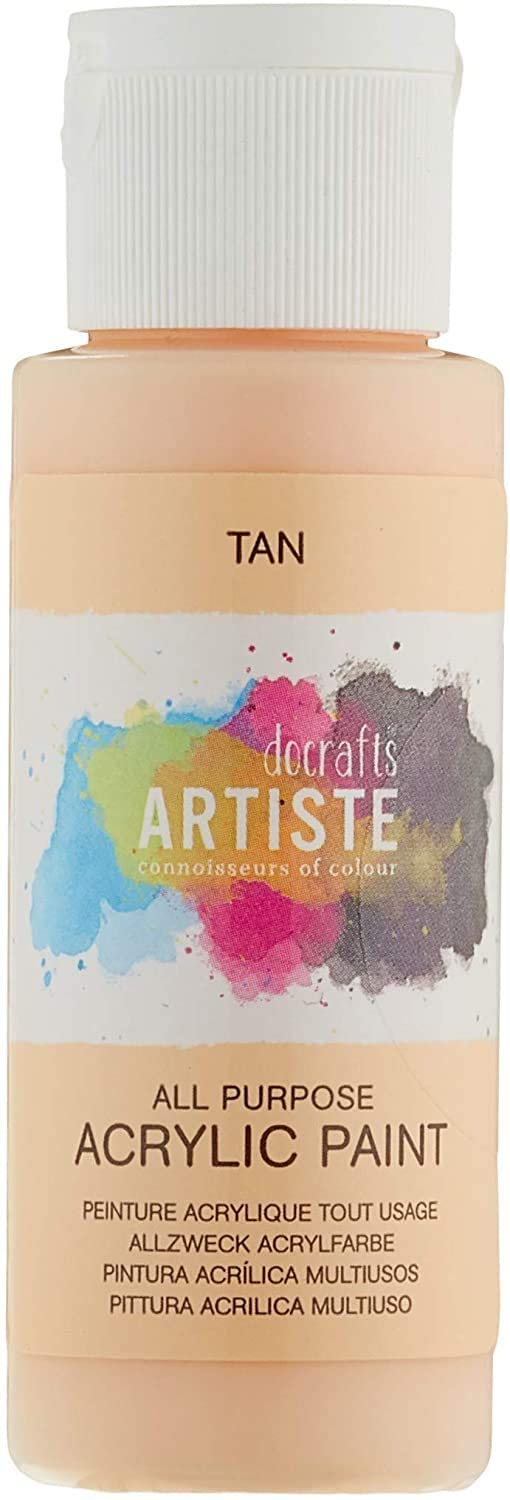 3Ace Crafts docrafts Artiste Acrylic Paint (2oz) 59ml Waterbased - Craft, Decoration - Tan