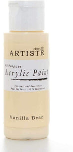 3Ace Crafts docrafts Artiste Acrylic Paint - for Craft and Decoration - Vanilla Bean - 59ml (2oz)