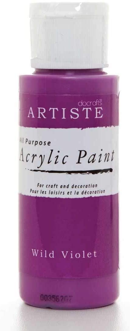 3Ace Crafts docrafts Artiste All Purpose Acrylic Paint (2oz) - Quick Drying and Waterbased - for Craft and Decoration - Wild Violet