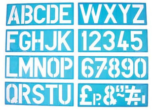 3Ace Crafts Various Stencils - Perfect for School or College - Wooden Letters, Signwriting, English Stencil, Italic Lettering Stencil, Flowchart Template, Chemistry Template Stencil (100mm Signwriting Kit)