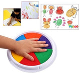 3Ace Crafts Set of 6 Giant Ink Pad Rubber Stamp - Large Finger Painting Pad Waterbased Ink 15cm Approx
