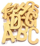 3Ace Crafts Upper Case Wooden Alphabet Letters - Ideal for DIY Projects - Wood Wall Decor Pack of 26 - Approximately 8cm Tall and 6.5mm Thick